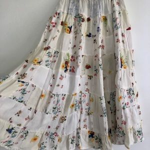 Vintage Midi Patchwork Floral Skirt